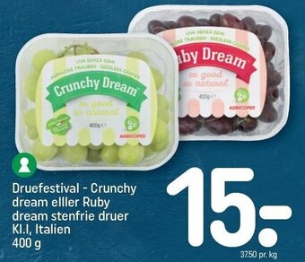 REMA 1000 Druefestival - crunchy dream eller ruby dream stenfrie druer tilbud