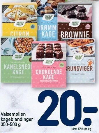 REMA 1000 Valsemøllen kageblandinger 350-500 g tilbud