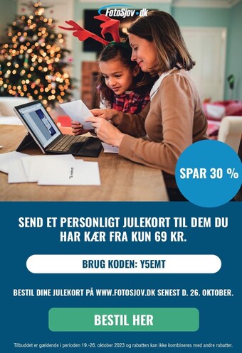 Send et personligt julekort til dem du har kær