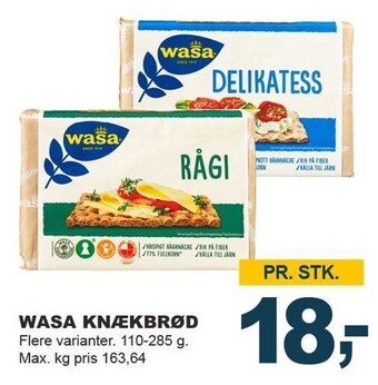 Let-Køb Wasa knækbrød tilbud