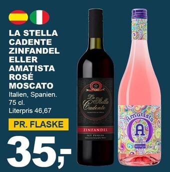 Let-Køb La stella cadente zinfandel eller amatista rosé moscato tilbud