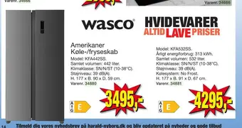 Harald Nyborg Amerikaner køle-/fryseskab tilbud