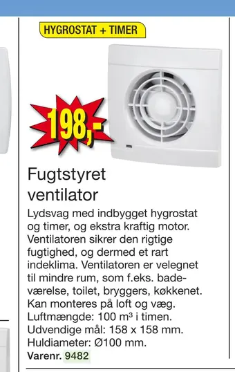 Harald Nyborg Fugtstyret ventilator tilbud