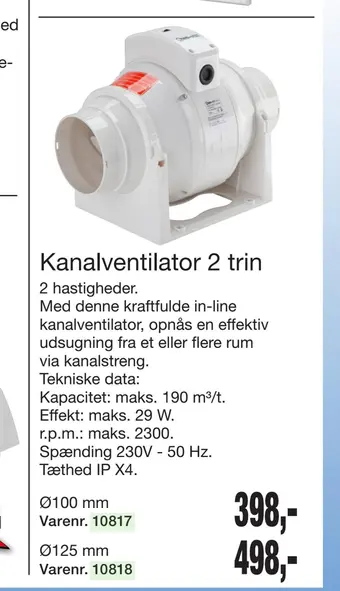 Harald Nyborg Kanalventilator 2 trin tilbud