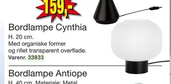 Harald Nyborg Bordlampe cynthia tilbud