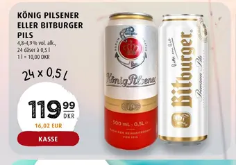 Scandinavian Park König pilsener eller bitburger pils tilbud