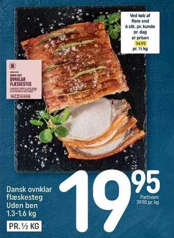 REMA 1000 Dansk ovnklar flæskesteg Uden ben tilbud