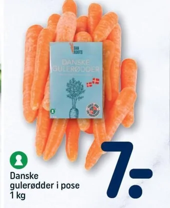 REMA 1000 Danske gulerødder i pose 1 kg tilbud