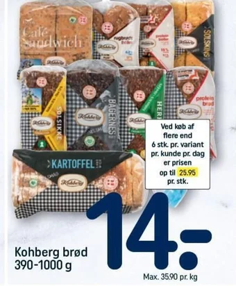 Kohberg brød 390-1000 g