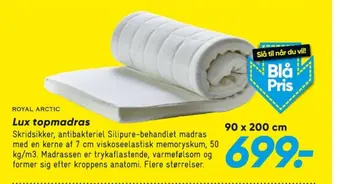 Bilka Royal arctic topmadras tilbud