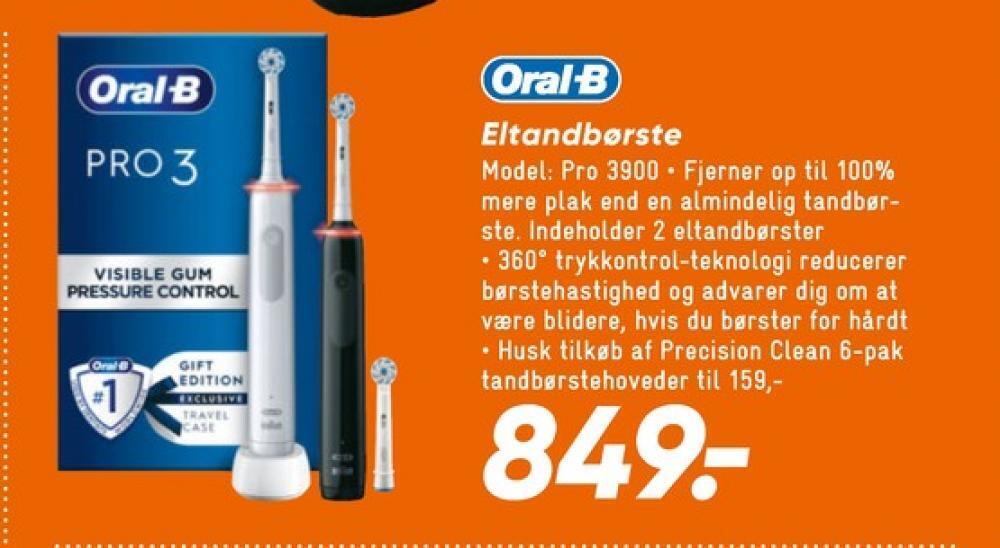 Braun oralb eltandbørste tilbud hos Bilka