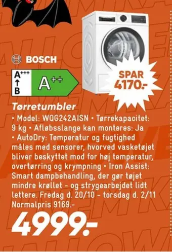 Bilka Bosch tørretumbler tilbud