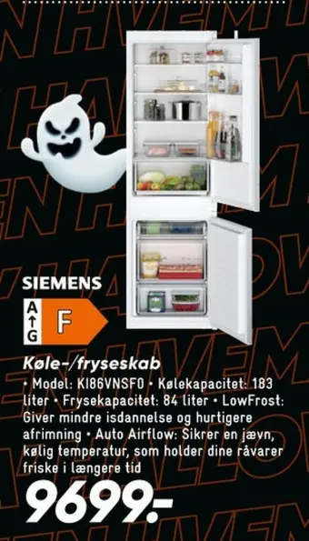 Bilka Siemens køle/fryseskab tilbud
