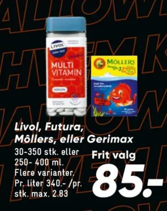Bilka Livol multi vitaminer tilbud