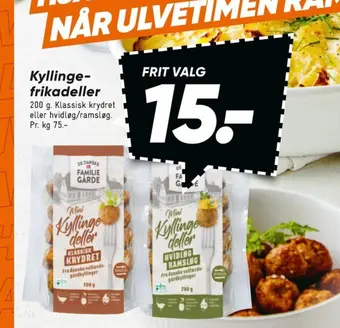 Bilka De danske familiegårde kyllingefrikadeller tilbud