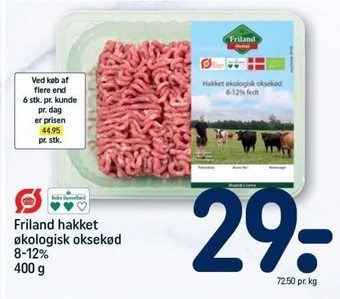 REMA 1000 Friland hakket økologisk oksekød 8-12% tilbud
