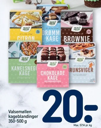 REMA 1000 Valsemøllen kageblandinger 350-500 g tilbud