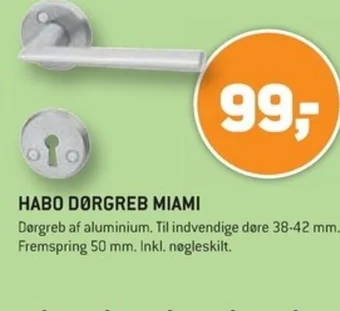 XL-BYG HABO DØRGREB MIAMI tilbud