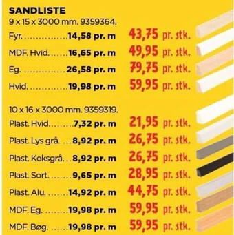 jem & fix SANDLISTE tilbud