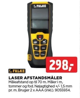 jem & fix LASER AFSTANDSMÅLER tilbud