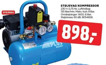 jem & fix STØJSVAG KOMPRESSOR tilbud