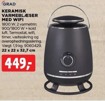 jem & fix KERAMISK VARMEBLÆSER MED WIFI tilbud