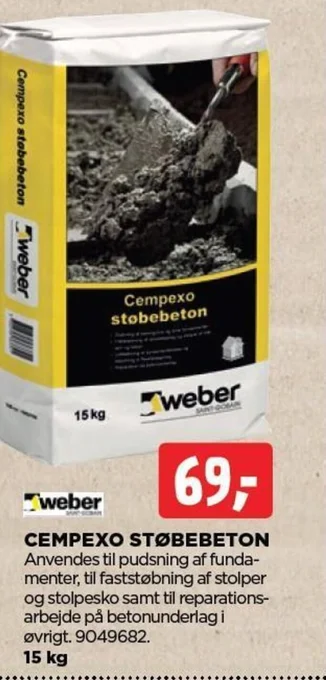 jem & fix weber CEMPEXO STØBEBETON tilbud