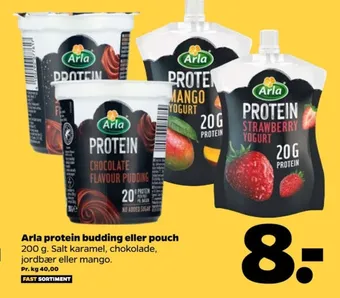 Netto Protein yoghurt jordbær tilbud