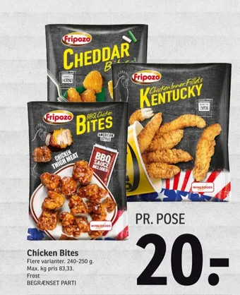 SPAR Fripozo cheddar bites tilbud