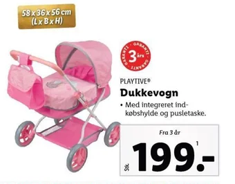 Lidl PLAYTIVE Dukkevogn tilbud
