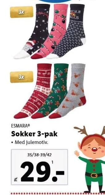 Lidl Sokker 3-pak tilbud