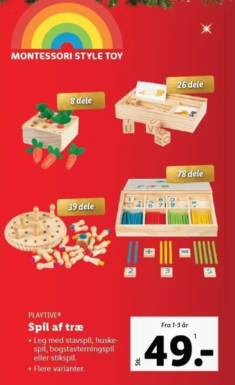 Lidl PLAYTIVE Spil af træ tilbud