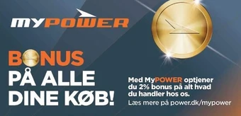 Power Bonus på alle dine køb! tilbud