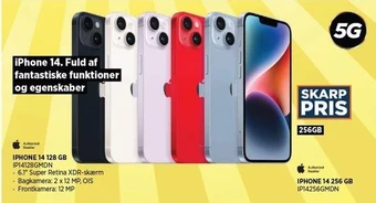 Power Iphone 14 128 gb eller 256 gb tilbud