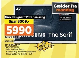 Power 43'' 4k led smart tv tilbud