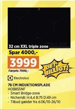 Power 78 cm induktionsplade tilbud