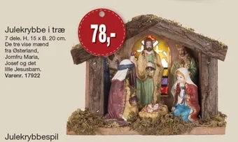 Harald Nyborg Julekrybbe i træ tilbud