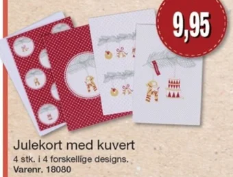 Julekort med kuvert