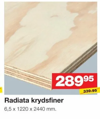 Bauhaus Radiata krydsfiner tilbud