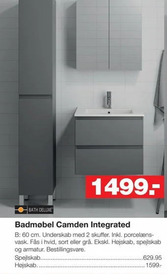 Bauhaus Badmøbel Camden Integrated tilbud