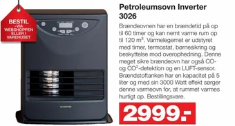 Bauhaus Petroleumsovn Inverter 3026 tilbud