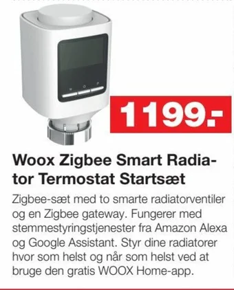 Woox Zigbee Smart Radia-tor Termostat Startsæt