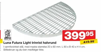 Luna Futura Light trinrist halvrund