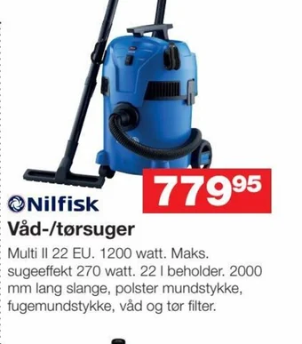 Bauhaus Nilfisk Våd-/tørsuger tilbud