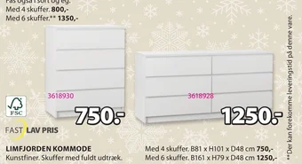 JYSK LIMFJORDEN KOMMODE tilbud