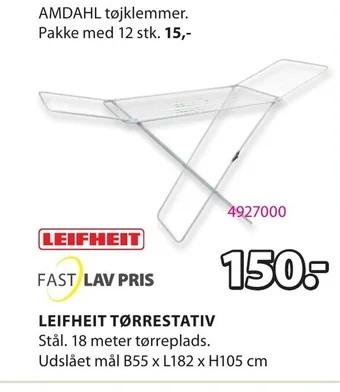 JYSK LEIFHEIT TØRRESTATIV tilbud