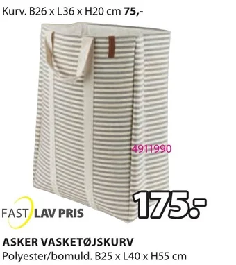 JYSK ASKER VASKETØJSKURV tilbud