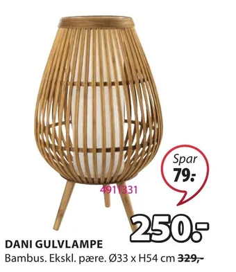 JYSK DANI GULVLAMPE tilbud