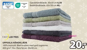 JYSK UPPSALA HÅNDKLÆDE tilbud