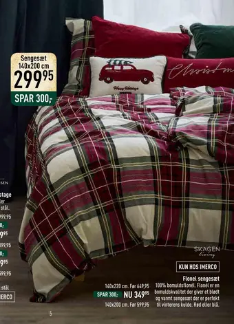 Imerco Flonel sengesæt tilbud